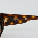 CHANEL Sunglasses Plastic Brown Gold CC Auth yk20489M-7