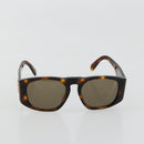 CHANEL Sunglasses Plastic Brown Gold CC Auth yk20489M-13