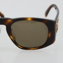 CHANEL Sunglasses Plastic Brown Gold CC Auth yk20489M-6
