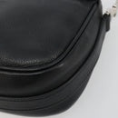 Christian Dior Shoulder Bag Leather Black Silver Auth yk20491SM-10