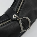 Christian Dior Shoulder Bag Leather Black Silver Auth yk20491SM-15