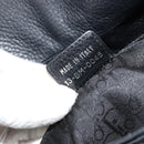 Christian Dior Shoulder Bag Leather Black Silver Auth yk20491SM-26