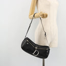 Christian Dior Shoulder Bag Leather Black Silver Auth yk20491SM-27