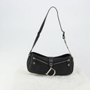 Christian Dior Shoulder Bag Leather Black Silver Auth yk20491SM-28