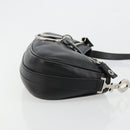 Christian Dior Shoulder Bag Leather Black Silver Auth yk20491SM-4