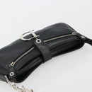 Christian Dior Shoulder Bag Leather Black Silver Auth yk20491SM-6