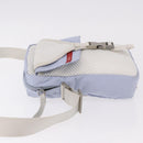 PRADA Sports Line Shoulder Bag Nylon Blue Silver Auth yk20492A-4