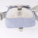 PRADA Sports Line Shoulder Bag Nylon Blue Silver Auth yk20492A-5