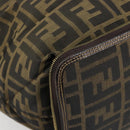 FENDI Zucca Canvas Tote Bag Black Brown gold Auth yk20496A-14