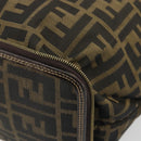 FENDI Zucca Canvas Tote Bag Black Brown gold Auth yk20496A-15
