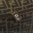 FENDI Zucca Canvas Tote Bag Black Brown gold Auth yk20496A-10