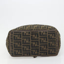 FENDI Zucca Canvas Tote Bag Black Brown gold Auth yk20496A-5