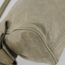 Miu Miu Hand Bag Leather Gray Gold Auth yk20498A-16