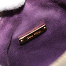 Miu Miu Hand Bag Leather Gray Gold Auth yk20498A-18