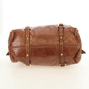 Miu Miu Hand Bag Leather 2way Brown Gold Auth yk20499SAM-5