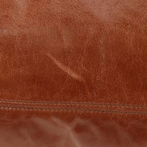 Miu Miu Hand Bag Leather 2way Brown Gold Auth yk20499SAM