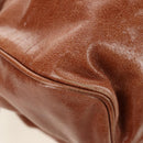 Miu Miu Hand Bag Leather 2way Brown Gold Auth yk20499SAM-18