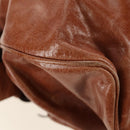 Miu Miu Hand Bag Leather 2way Brown Gold Auth yk20499SAM-20