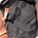 Miu Miu Hand Bag Leather 2way Brown Gold Auth yk20499SAM-10
