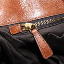 Miu Miu Hand Bag Leather 2way Brown Gold Auth yk20499SAM-28