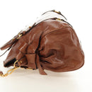 Miu Miu Hand Bag Leather 2way Brown Gold Auth yk20499SAM-3