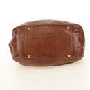 Miu Miu Hand Bag Leather 2way Brown Gold Auth yk20500SAM-5