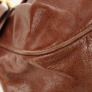 Miu Miu Hand Bag Leather 2way Brown Gold Auth yk20500SAM-17