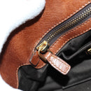 Miu Miu Hand Bag Leather 2way Brown Gold Auth yk20500SAM-28