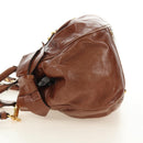 Miu Miu Hand Bag Leather 2way Brown Gold Auth yk20500SAM-3
