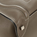 CELINE Luggage Mini Shopper Hand Bag Leather Gray Silver Auth yk20501SAM-9