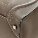 CELINE Luggage Mini Shopper Hand Bag Leather Gray Silver Auth yk20501SAM-14