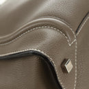 CELINE Luggage Mini Shopper Hand Bag Leather Gray Silver Auth yk20501SAM-15
