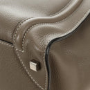 CELINE Luggage Mini Shopper Hand Bag Leather Gray Silver Auth yk20501SAM-16