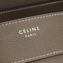 CELINE Luggage Mini Shopper Hand Bag Leather Gray Silver Auth yk20501SAM-17