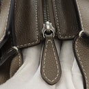 CELINE Luggage Mini Shopper Hand Bag Leather Gray Silver Auth yk20501SAM-20
