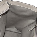 CELINE Luggage Mini Shopper Hand Bag Leather Gray Silver Auth yk20501SAM-23