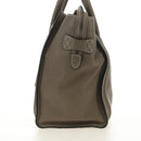 CELINE Luggage Mini Shopper Hand Bag Leather Gray Silver Auth yk20501SAM-3