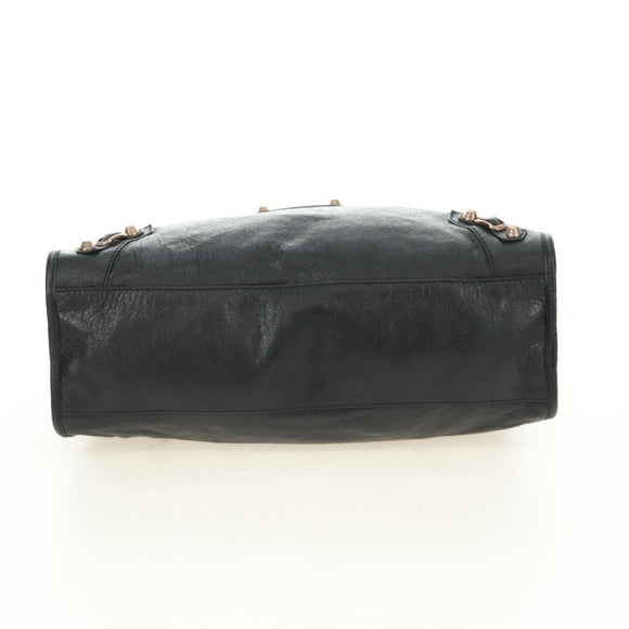 BALENCIAGA The Giant City Bag Leer 2way Zwart Goud 281770 Auth yk20502SAM
