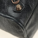 BALENCIAGA The Giant City Bag Leer 2way Zwart Goud 281770 Auth yk20502SAM-10