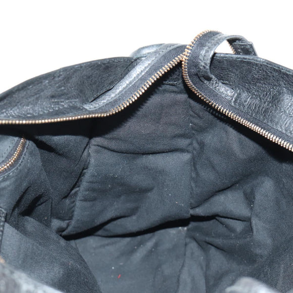 BALENCIAGA The Giant City Bag Leer 2way Zwart Goud 281770 Auth yk20502SAM