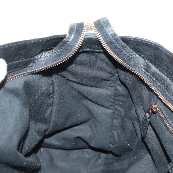 BALENCIAGA The Giant City Bag Leer 2way Zwart Goud 281770 Auth yk20502SAM