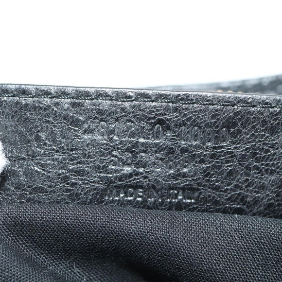 BALENCIAGA The Giant City Bag Leer 2way Zwart Goud 281770 Auth yk20502SAM