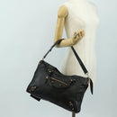 BALENCIAGA The Giant City Bag Leer 2way Zwart Goud 281770 Auth yk20502SAM-27