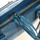 BALENCIAGA Classic Mini City Bag Embossed leather Blue 300295 Auth yk20503SAM-20