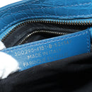 BALENCIAGA Classic Mini City Bag Embossed leather Blue 300295 Auth yk20503SAM-28