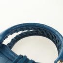 BALENCIAGA Classic Mini City Bag Embossed leather Blue 300295 Auth yk20503SAM-8
