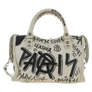 BALENCIAGA Graffiti Classic Mini City Leather 2way White 300295 Auth yk20504SAM-2