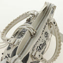 BALENCIAGA Graffiti Classic Mini City Leather 2way White 300295 Auth yk20504SAM-6