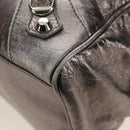 BALENCIAGA The Box Hand Bag Leather 2way Silver 145694 Auth yk20505SAM-14