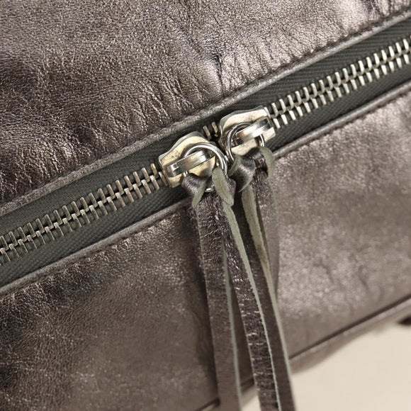 BALENCIAGA The Box Hand Bag Leather 2way Silver 145694 Auth yk20505SAM